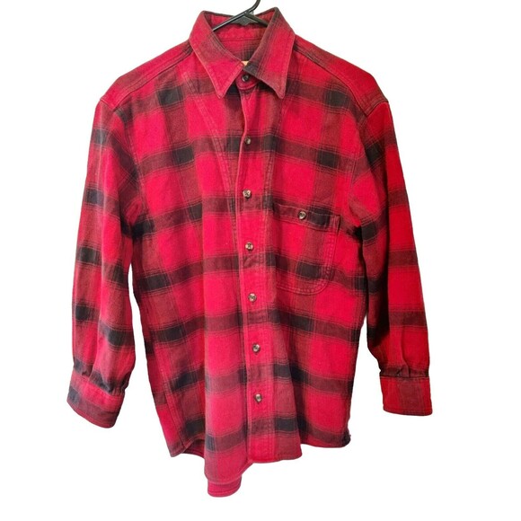 Stormy Kromer 1903 Flannel Shirt Buffalo Plaid Red Men's Medium Made In USA - Picture 1 of 14